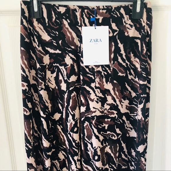 NWT ZARA army Camouflage print stretch lightweight pants size small - Picture 3 of 8